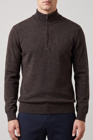 Pull 100% mérinos - Marron