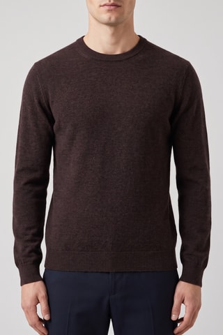 Maglia 100% lana merino - Marrone