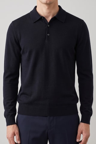 Polo 100% mérinos - Bleu