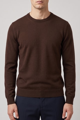 Maglia 100% lana merino - Marrone