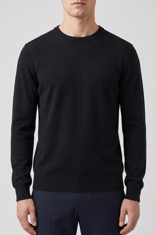 Maglia 100% lana merino - Nero