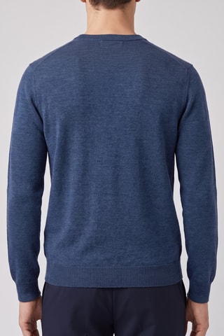 Maglia 100% lana merino - Blu