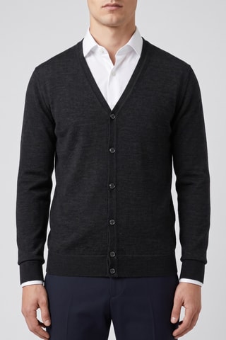 Gilet 100% mérinos - Noir