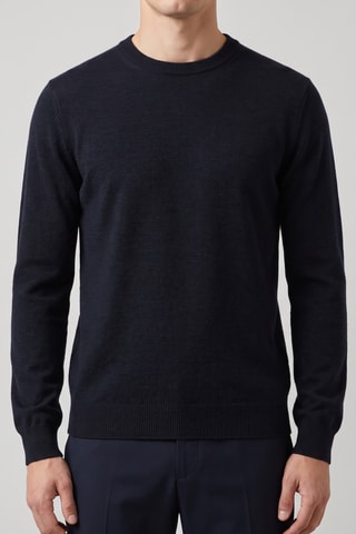 Maglia 100% lana merino - Blu