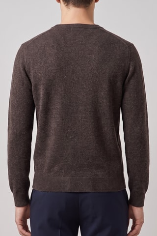 Maglia 100% lana merino - Marrone