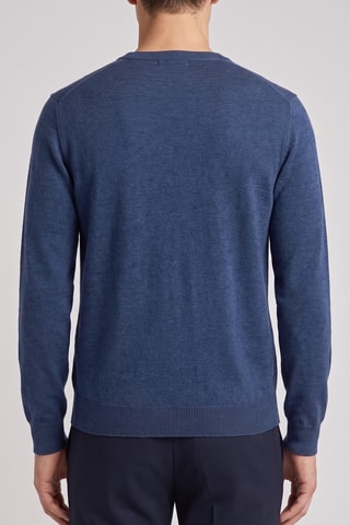 Maglia 100% lana merino - Blu