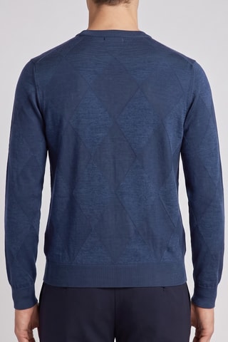 Maglia 100% lana merino - Blu