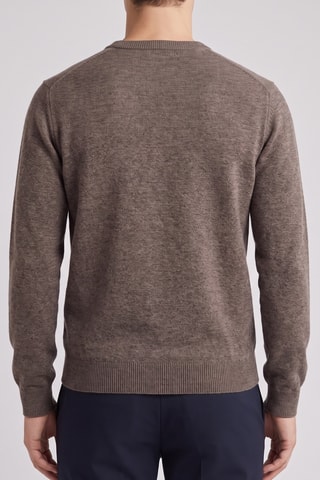 Maglia 100% lana merino - Marrone