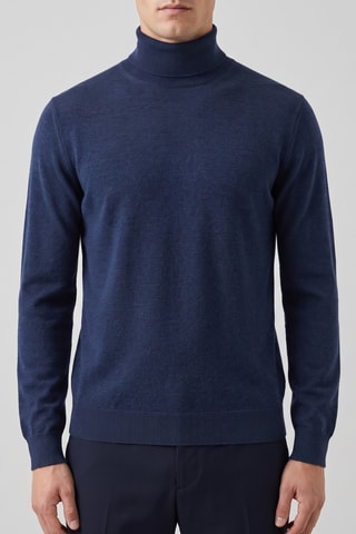 Pull 100% mérinos - Bleu