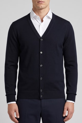 Gilet 100% mérinos - Bleu