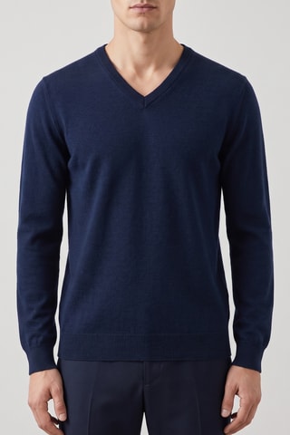 Maglia 100% lana merino - Navy