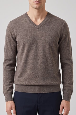 Maglia 100% lana merino - Marrone