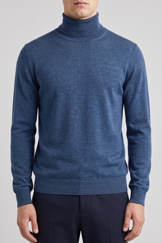 Pull 100% mérinos - Bleu