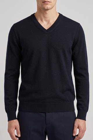 Maglia 100% lana merino - Blu