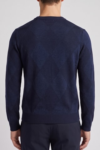 Maglia 100% lana merino - Blu