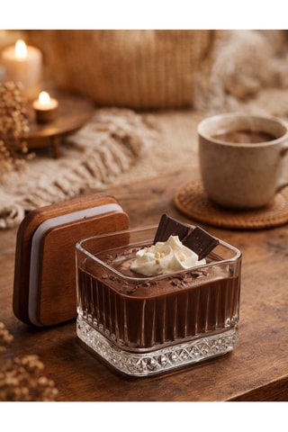 5 fiambreras de cristal y madera - 500 ml