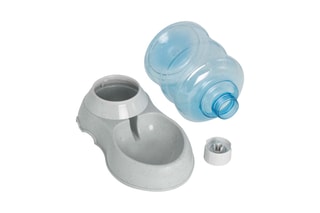 2 distributori automatici di crocchette e acqua - Grigio