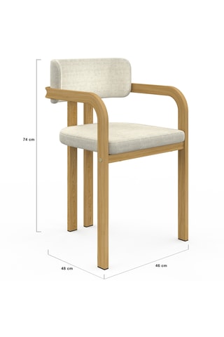 6 sillones Elsa - Beige - Poliéster