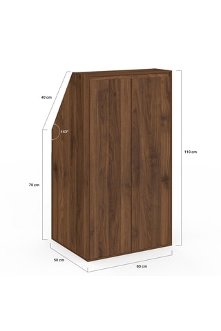 Armario de 2 puertas Tom - 60 x 110 x 50 cm