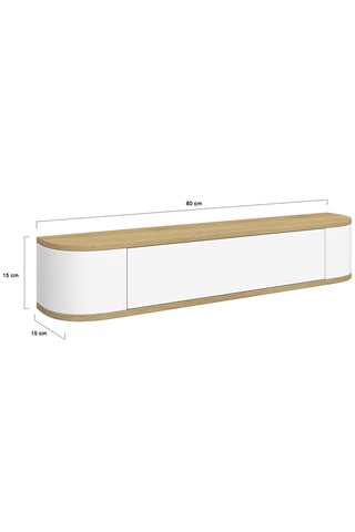 Consola mural de 1 puerta abatible Elora - 80 x 15 x 15 cm