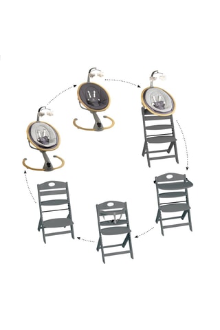 Chaise haute Family Pro avec harnais et adaptateur - A partir de 36 mois - Jusqu'à  75 kg