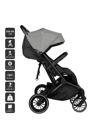 Poussette double GoTwice - Gris