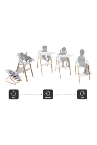 Chaise haute évolutive avec transat Levels - Dès la naissance - Jusqu'à 110 kg
