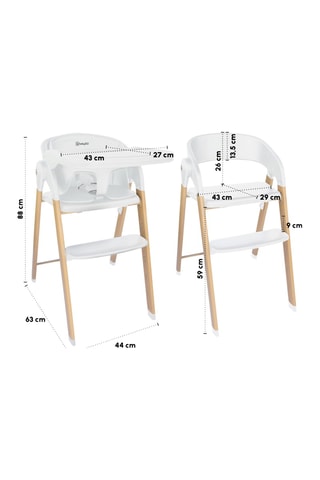 Chaise haute évolutive avec transat Levels - Dès la naissance - Jusqu'à 110 kg