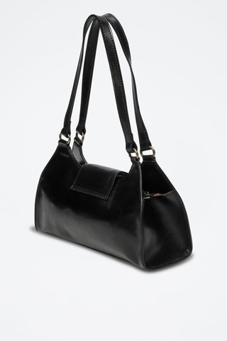 Sac porté épaule en cuir Alina - Noir