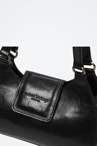 Sac porté épaule en cuir Alina - Noir
