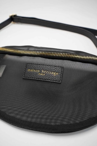 Sac banane en cuir Kimi - Noir