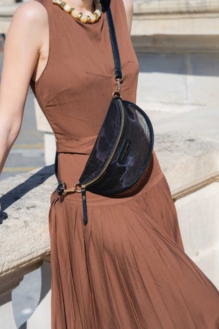 Sac banane en cuir Kimi - Noir