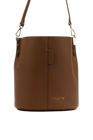 Sac seau en cuir Bruna - Camel