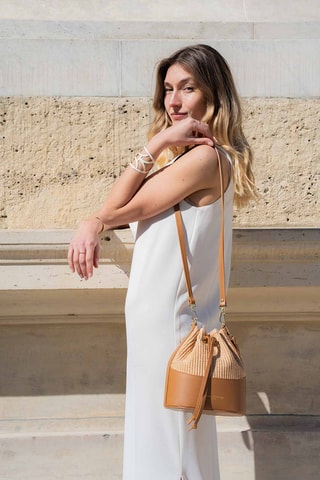 Sac seau en cuir Siesta - Camel