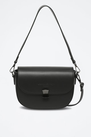 Sac bandoulière en cuir Nelly - Noir