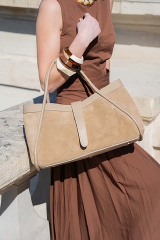 Sac à main en cuir Luce - Taupe