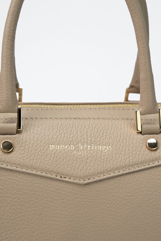 Sac bowling en cuir Speranza - Taupe