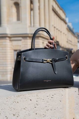 Sac à main en cuir Dieci - Noir