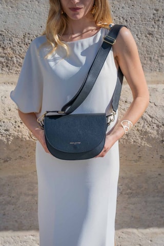 Sac bandoulière en cuir Amarone - Noir