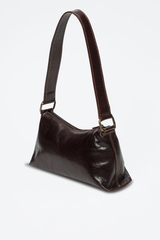 Sac porté épaule en cuir Haven - Marron foncé
