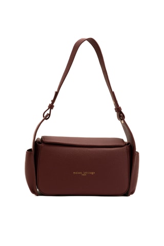 Sac porté épaule en cuir Prana - Bordeaux