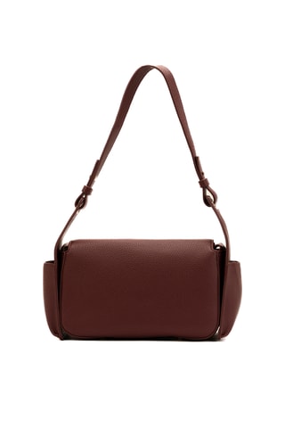 Sac porté épaule en cuir Prana - Bordeaux