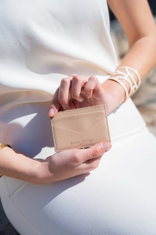 Porte-cartes en cuir Pablo - Taupe