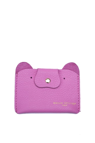 Porte-cartes en cuir Ana - Rose