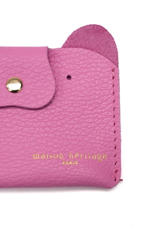 Porte-cartes en cuir Ana - Rose