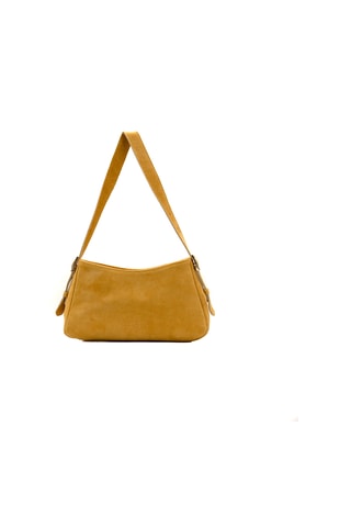 Sac porté épaule en nubuck Napoli - Jaune