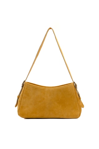 Sac porté épaule en nubuck Napoli - Jaune