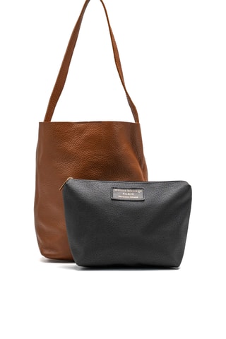 Sac porté épaule en cuir Figa - Camel