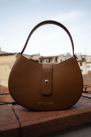 Sac porté épaule en cuir Piazza - Camel