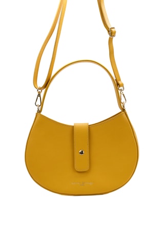 Sac porté épaule en cuir Piazza - Jaune
